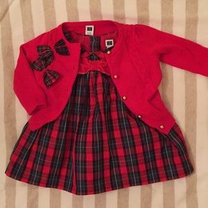 Janie and Jack Christmas dress and jacket